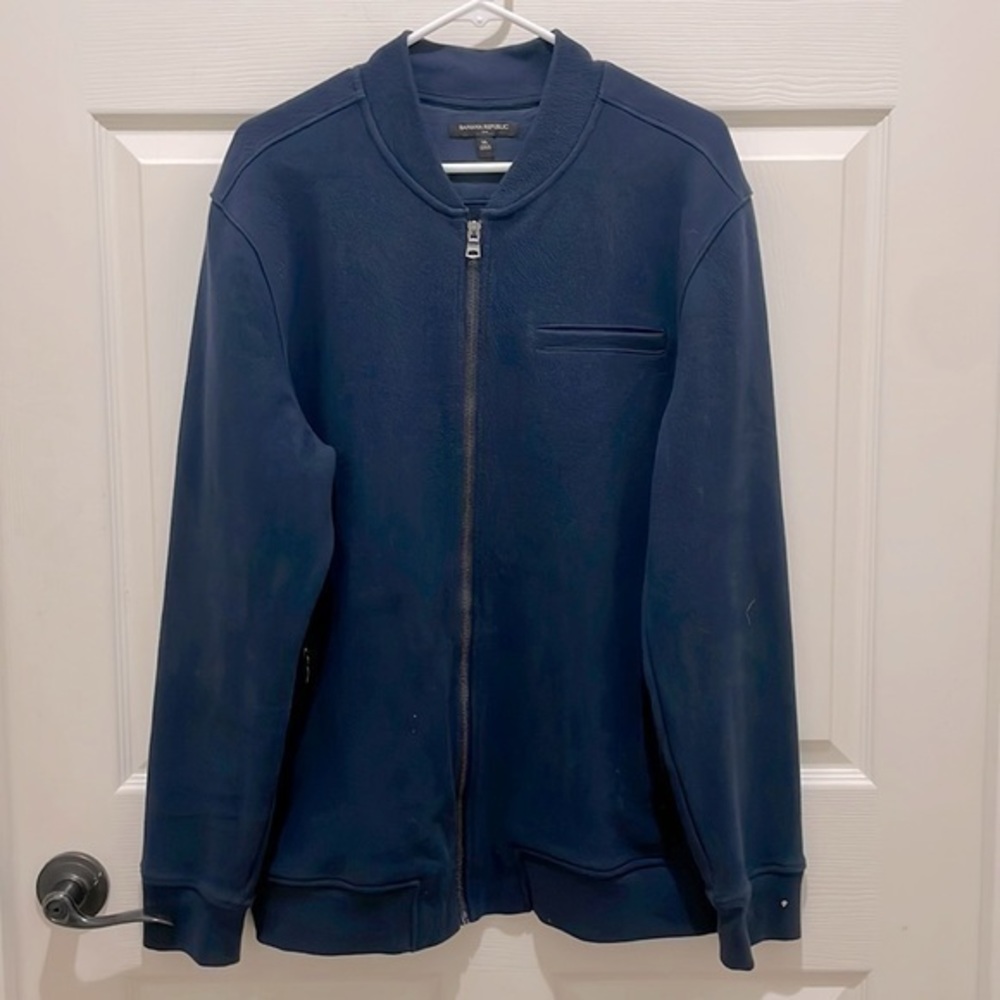 Banana Republic Navy Blue Varsity Jacket